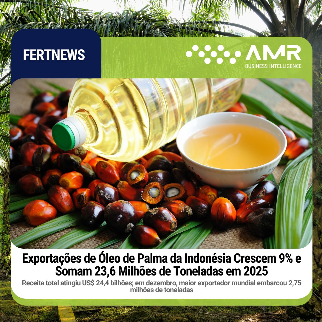 Capa da postagem Exportações de Óleo de Palma da Indonésia Crescem 9% e Somam 23,6 Milhões de Toneladas em 2025