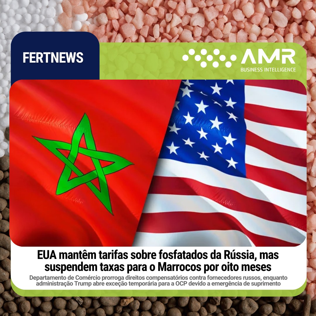 Capa da postagem EUA mantêm tarifas sobre fosfatados da Rússia, mas suspendem taxas para o Marrocos por oito meses