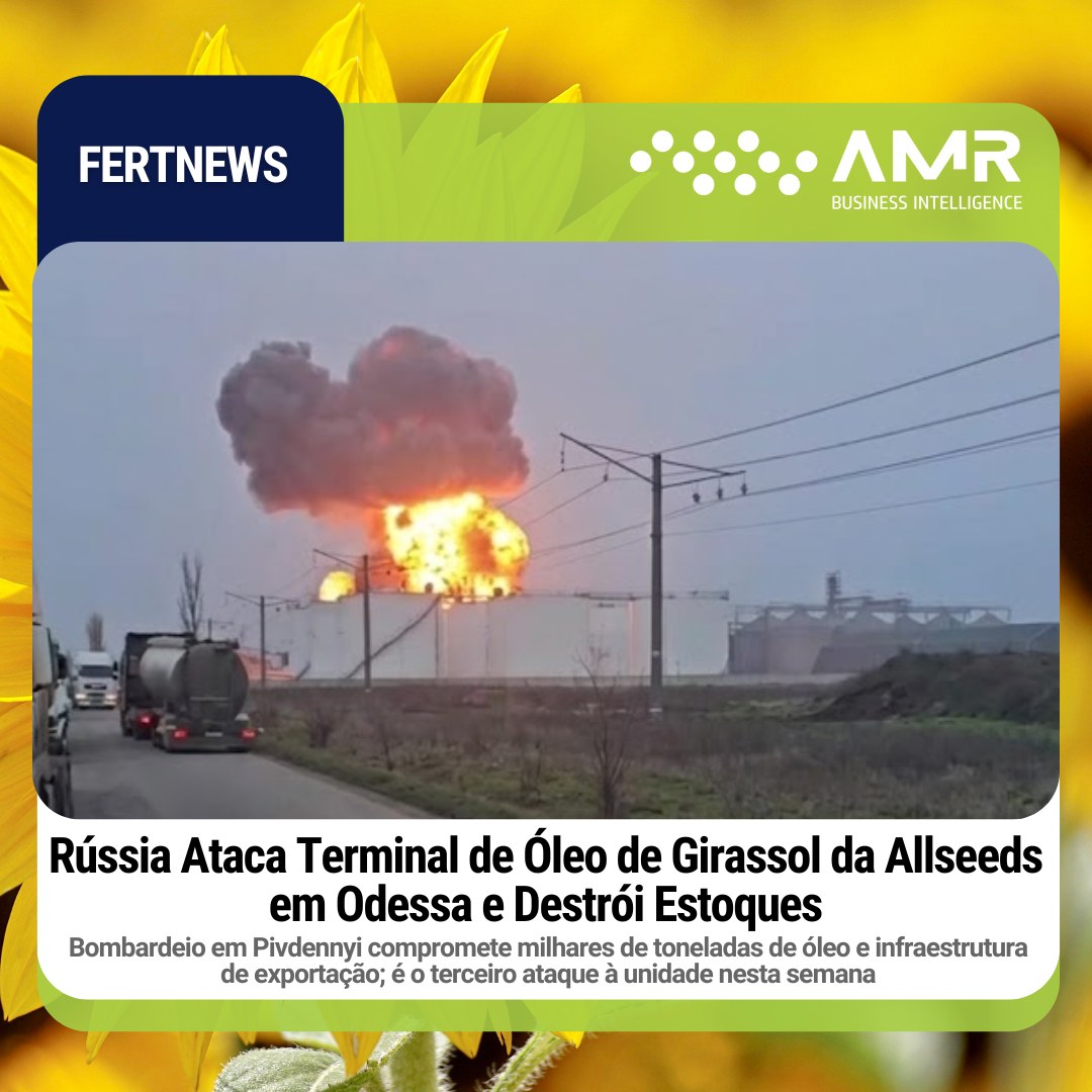 Capa da postagem Rússia Ataca Terminal de Óleo de Girassol da Allseeds em Odessa e Destrói Estoques