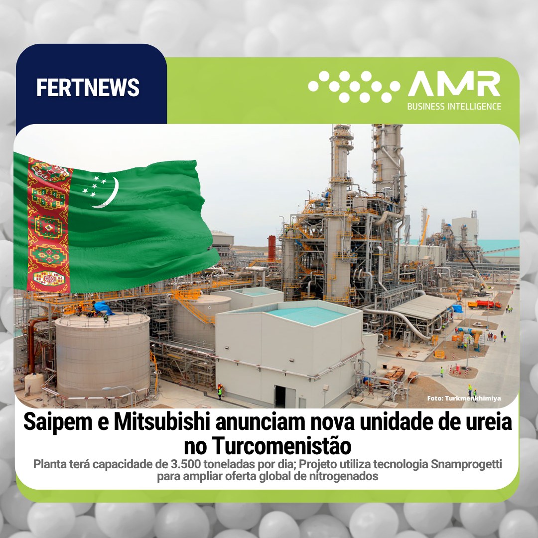 Capa da postagem Saipem e Mitsubishi anunciam nova unidade de ureia no Turcomenistão