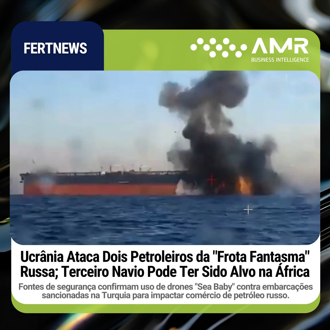 Capa da postagem Ucrânia Ataca Dois Petroleiros da "Frota Fantasma" Russa; Terceiro Navio Pode Ter Sido Alvo na África