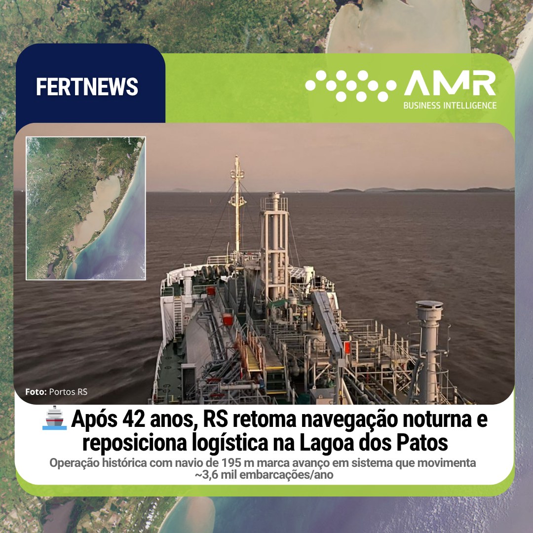 Capa da postagem 🚢 Após 42 anos, RS retoma navegação noturna e reposiciona logística na Lagoa dos Patos