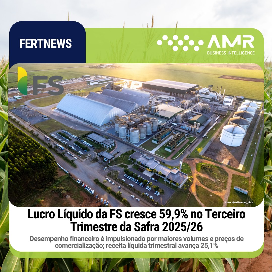 Capa da postagem Lucro Líquido da FS cresce 59,9% no Terceiro Trimestre da Safra 2025/26