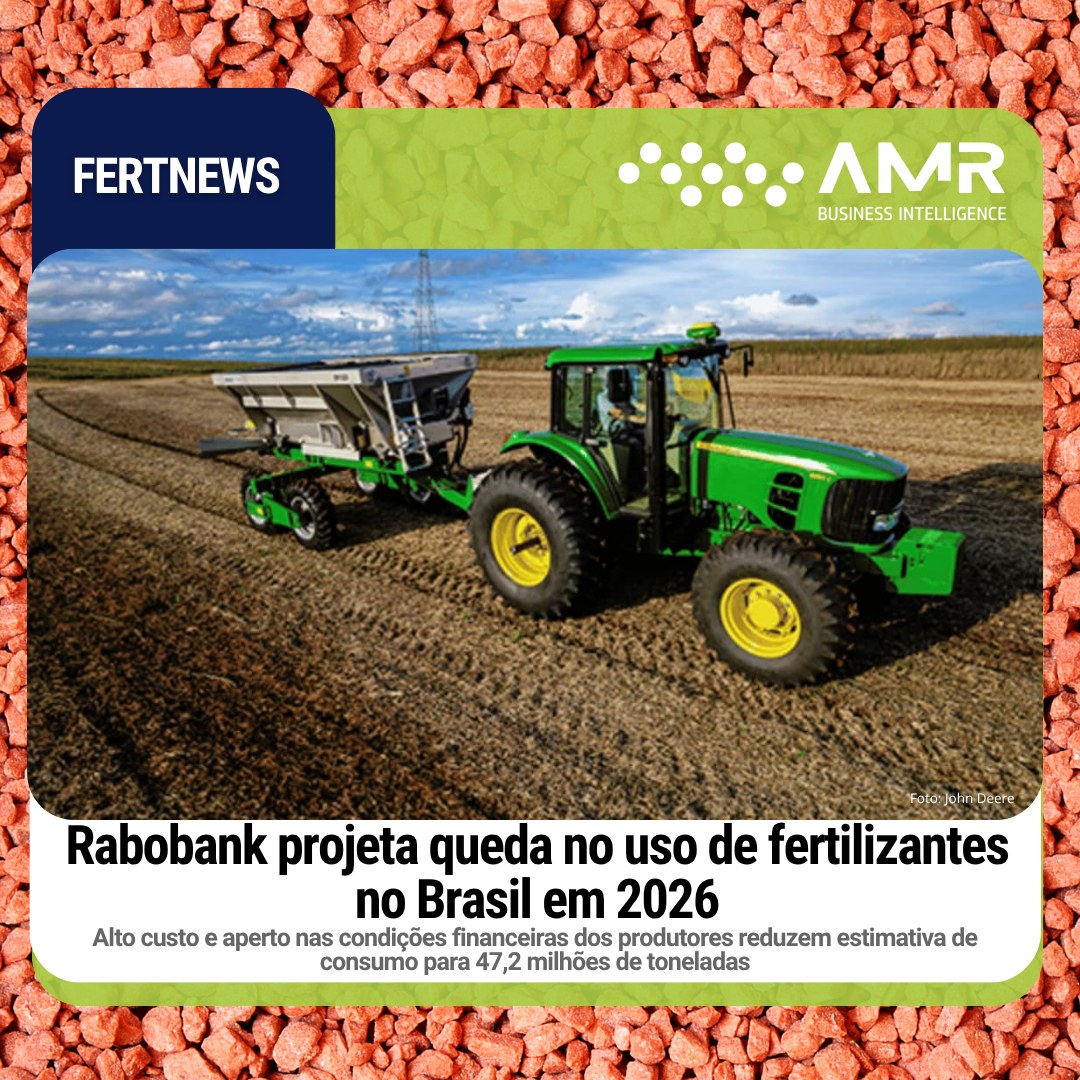 Capa da postagem Rabobank projeta queda no uso de fertilizantes no Brasil em 2026