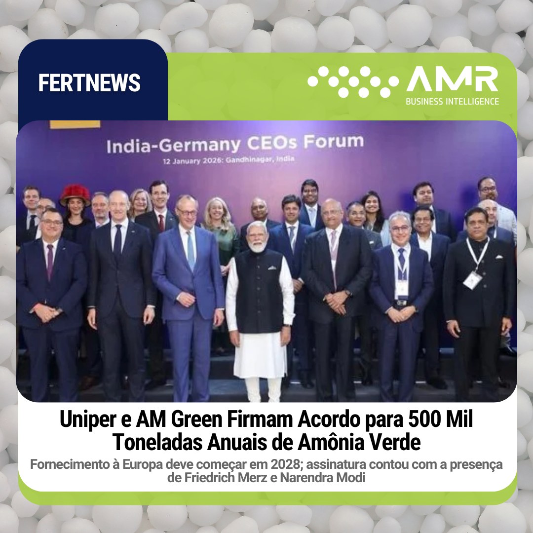 Capa da postagem Uniper e AM Green Firmam Acordo para 500 Mil Toneladas Anuais de Amônia Verde