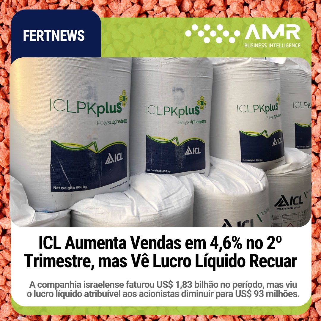 Capa da postagem ICL Aumenta Vendas em 4,6% no 2º Trimestre, mas Vê Lucro Líquido Recuar