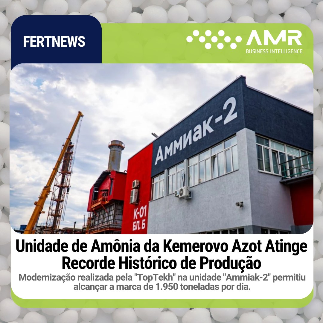 Capa da postagem Unidade de Amônia da Kemerovo Azot Atinge Recorde Histórico de Produção