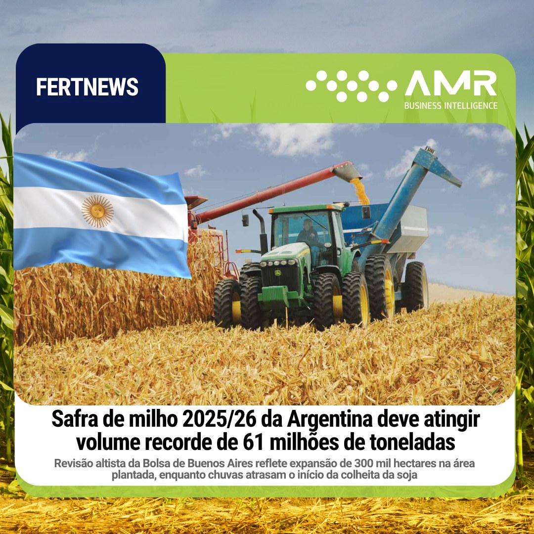 Capa da postagem Safra de milho 2025/26 da Argentina deve atingir volume recorde de 61 milhões de toneladas