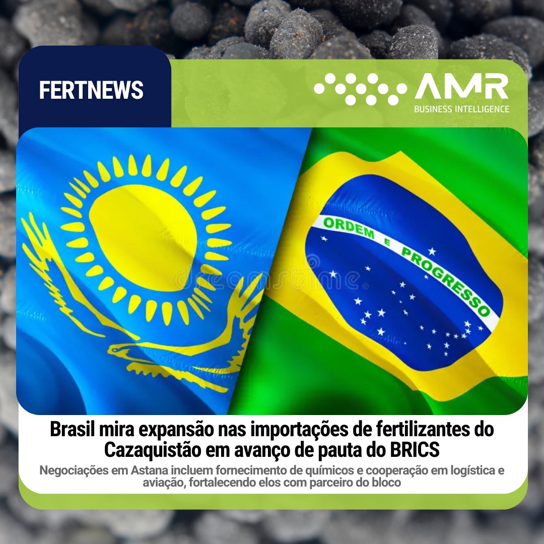Capa da postagem Brasil mira expansão nas importações de fertilizantes do Cazaquistão em avanço de pauta do BRICS