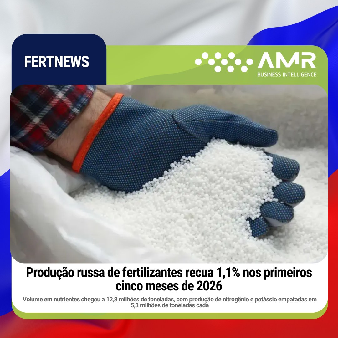 Capa da postagem Produção russa de fertilizantes minerais recua 1,1% nos primeiros cinco meses de 2026