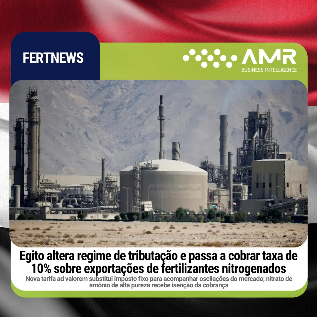 Capa da postagem Egito altera regime de tributação e passa a cobrar taxa de 10% sobre exportações de fertilizantes nitrogenados