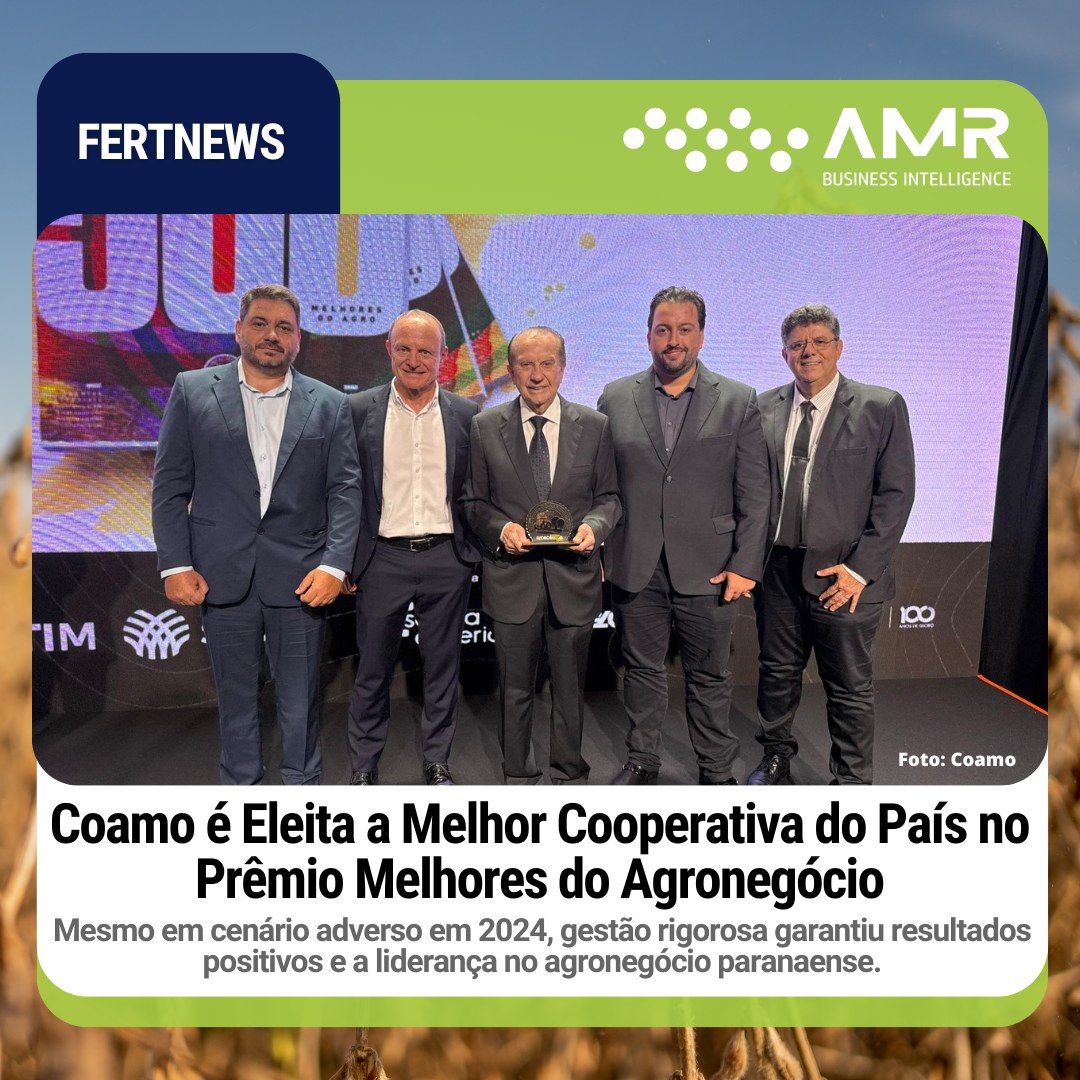 Capa da postagem Coamo é Eleita a Melhor Cooperativa do País no Prêmio Melhores do Agronegócio
