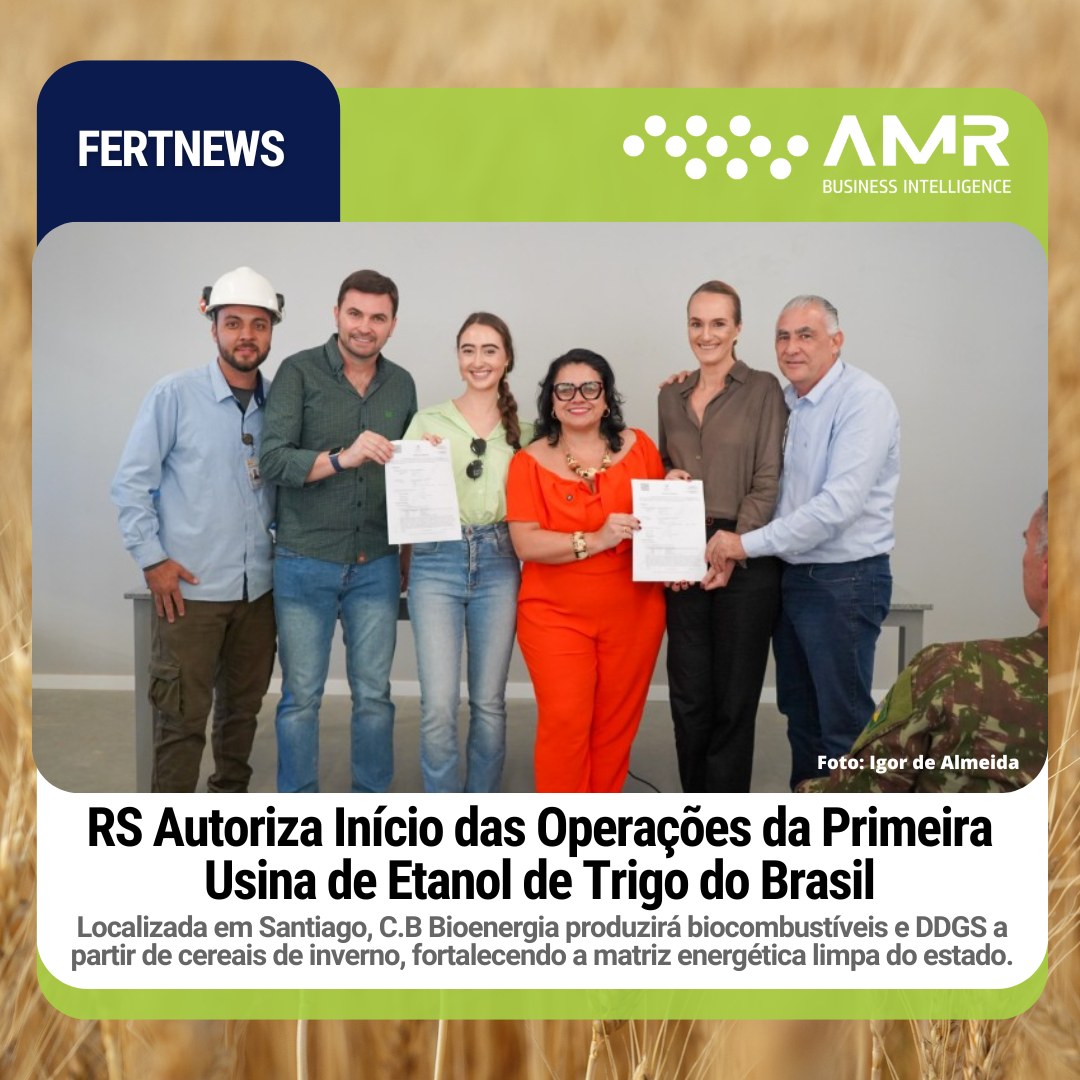 Capa da postagem RS Autoriza Início das Operações da Primeira Usina de Etanol de Trigo do Brasil