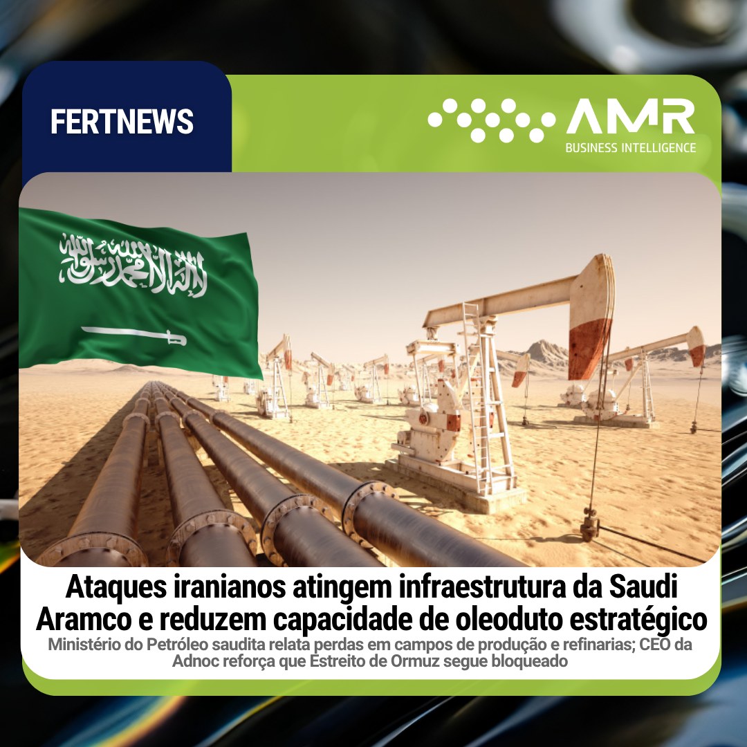 Capa da postagem Ataques iranianos atingem infraestrutura da Saudi Aramco e reduzem capacidade de oleoduto estratégico