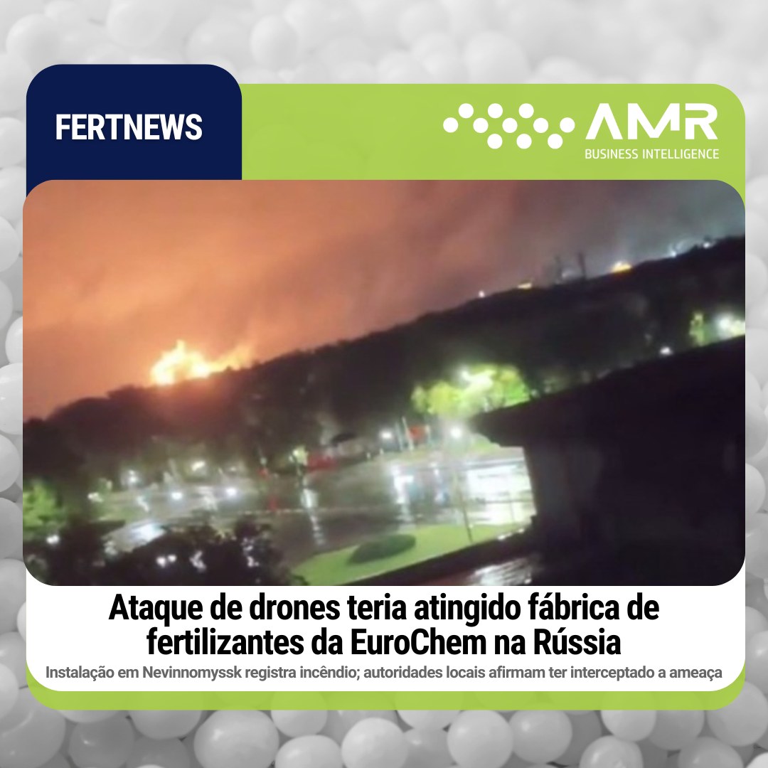 Capa da postagem Ataque de drones teria atingido fábrica de fertilizantes da EuroChem na Rússia