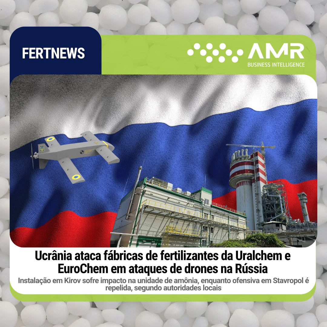 Capa da postagem Ucrânia ataca fábricas de fertilizantes da Uralchem e EuroChem em ataques de drones na Rússia