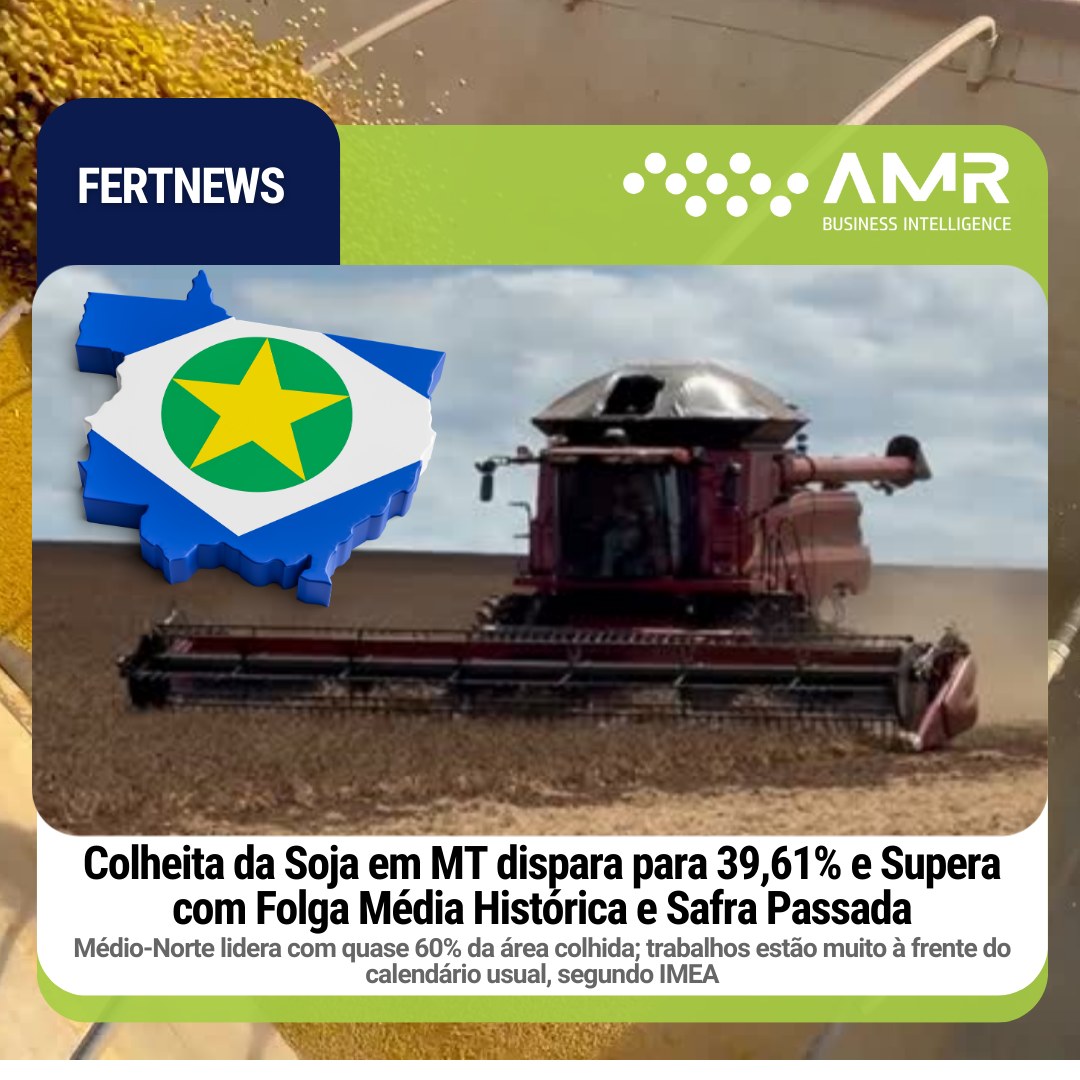 Capa da postagem Colheita da Soja em MT dispara para 39,61% e Supera com Folga Média Histórica e Safra Passada