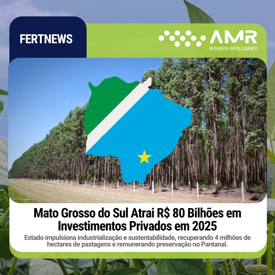 Capa da postagem Mato Grosso do Sul Atrai R$ 80 Bilhões em Investimentos Privados em 2025
