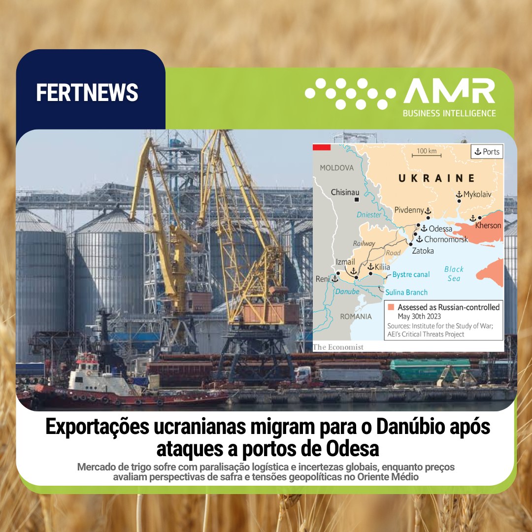 Capa da postagem Exportações ucranianas migram para o Danúbio após ataques a portos de Odesa