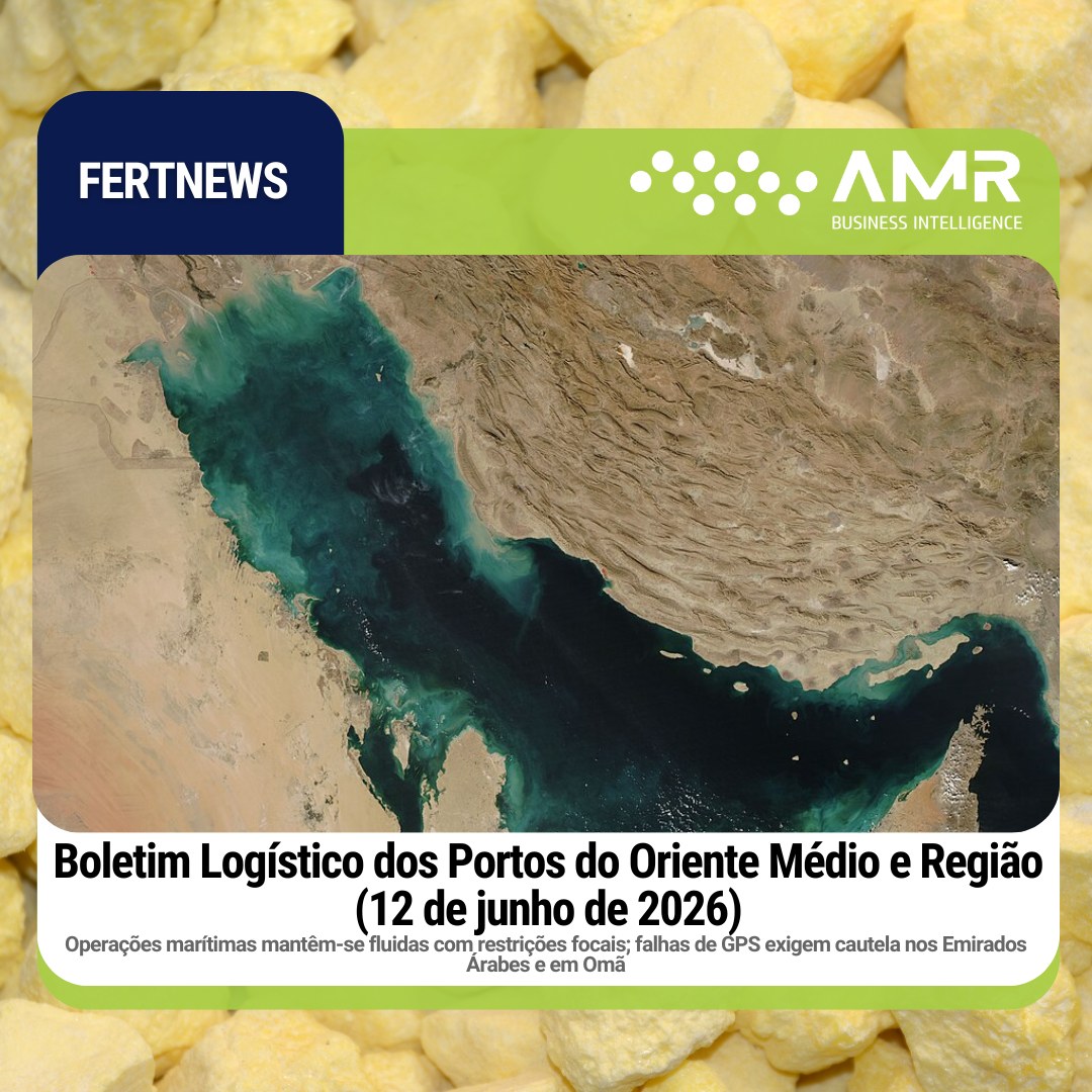 Capa da postagem Boletim Logístico dos Portos do Oriente Médio e Região (12 de junho de 2026)