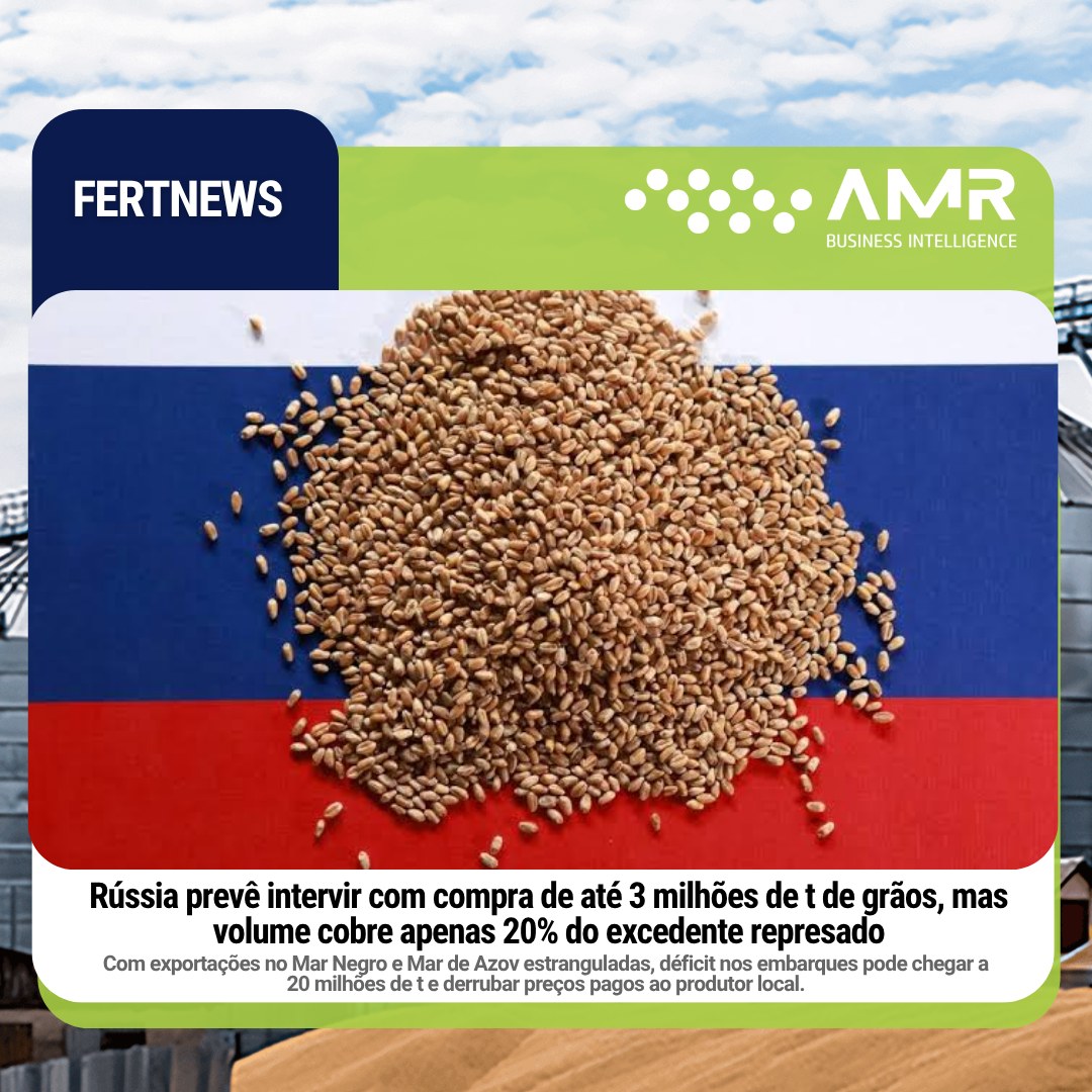 Capa da postagem Rússia prevê intervir com compra de até 3 milhões de t de grãos, mas volume cobre apenas 20% do excedente represado