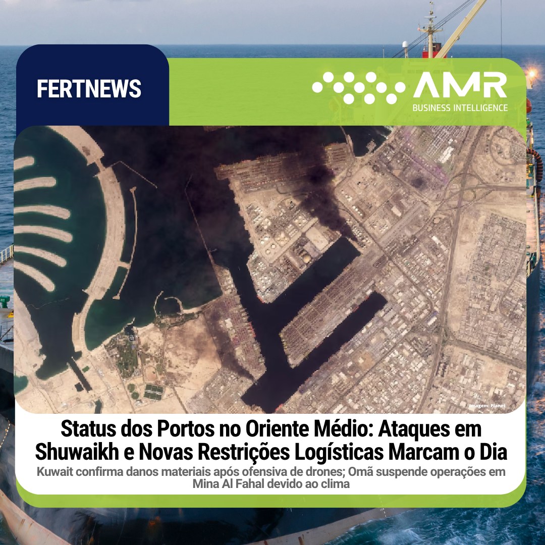 Capa da postagem Status dos Portos no Oriente Médio: Ataques em Shuwaikh e Novas Restrições Logísticas Marcam o Dia