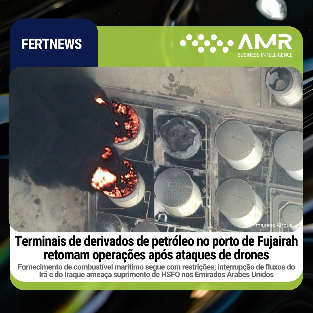 Capa da postagem Terminais de derivados de petróleo no porto de Fujairah retomam operações após ataques de drones