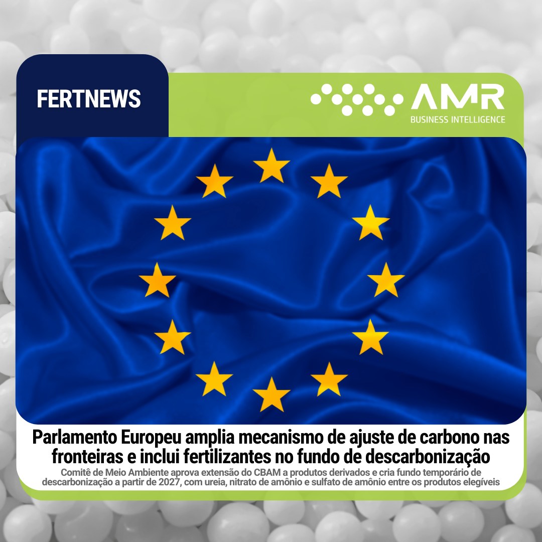 Capa da postagem Parlamento Europeu amplia mecanismo de ajuste de carbono nas fronteiras e inclui fertilizantes no fundo de descarbonização
