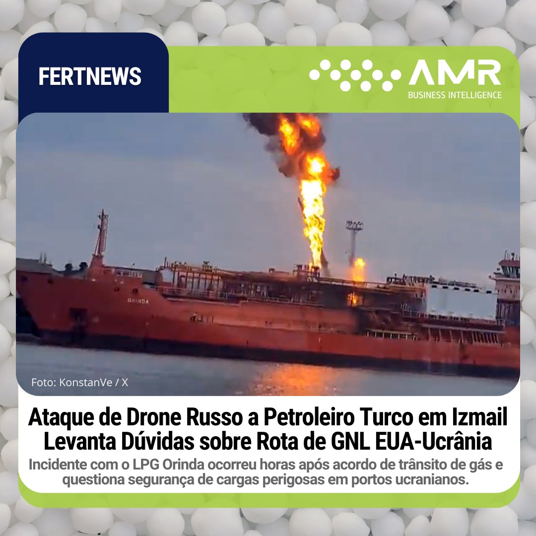 Capa da postagem Ataque de Drone Russo a Petroleiro Turco em Izmail Levanta Dúvidas sobre Rota de GNL EUA-Ucrânia