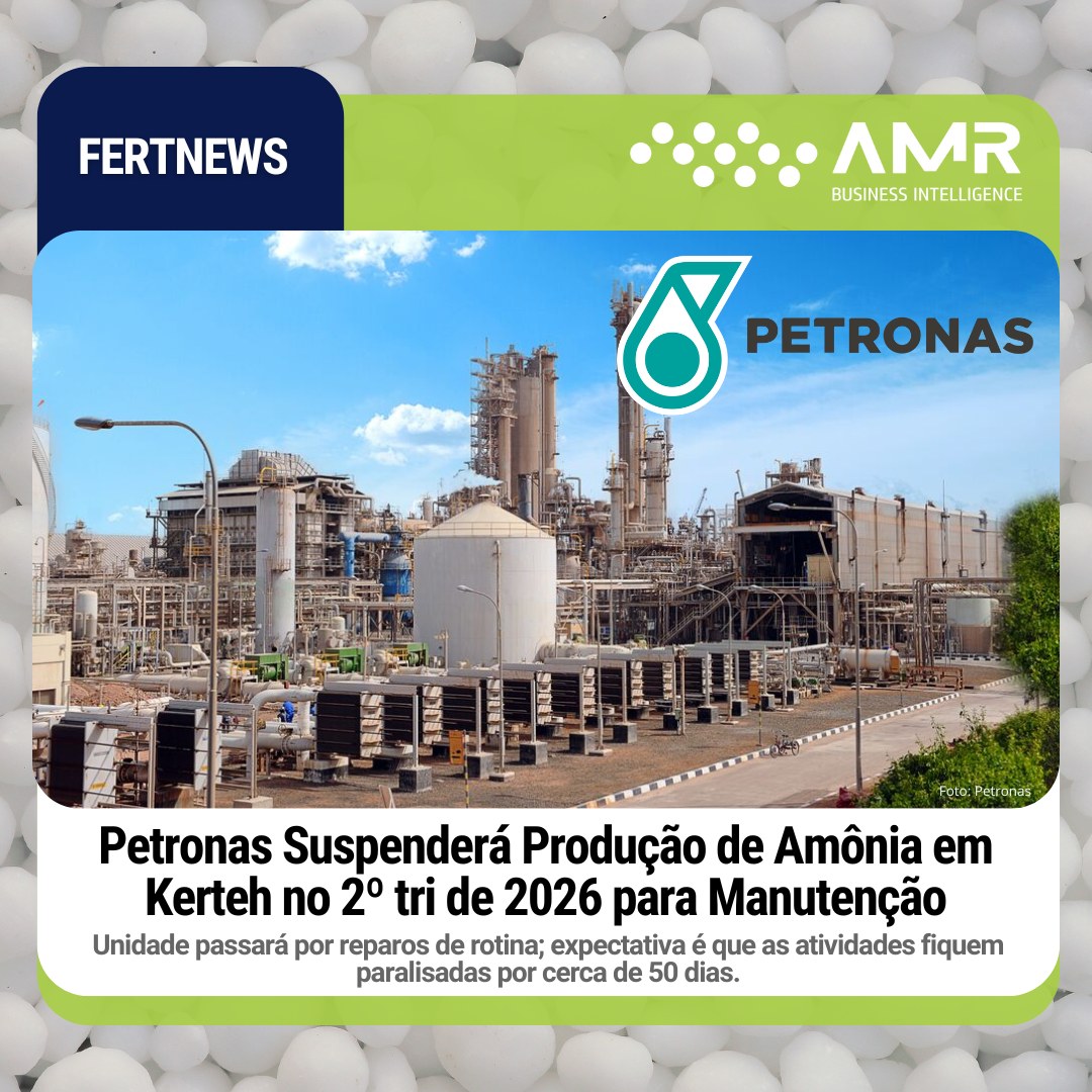 Capa da postagem Petronas Suspenderá Produção de Amônia em Kerteh no 2º tri de 2026 para Manutenção