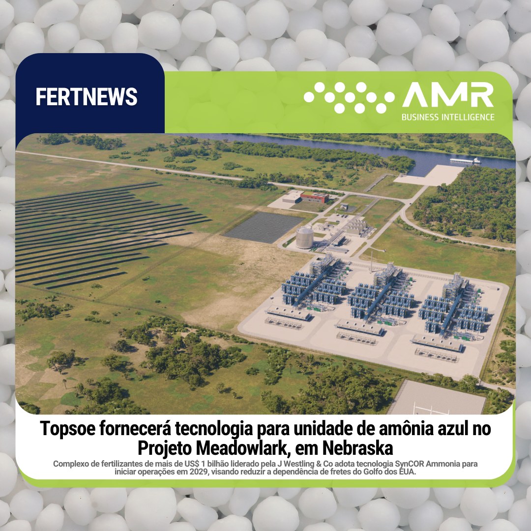 Capa da postagem Topsoe fornecerá tecnologia para unidade de amônia azul no Projeto Meadowlark, em Nebraska