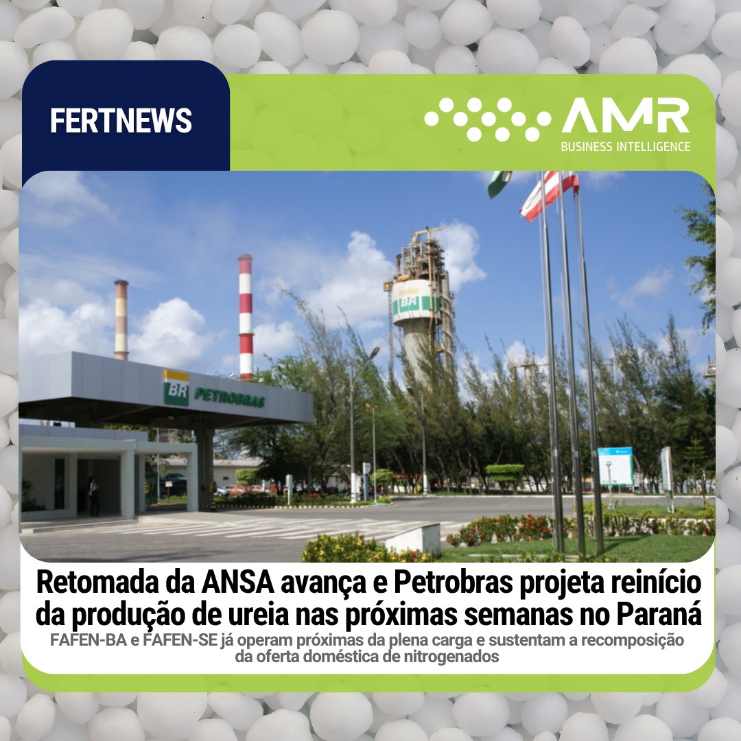 Capa da postagem Retomada da ANSA avança e Petrobras projeta reinício da produção de ureia nas próximas semanas no Paraná