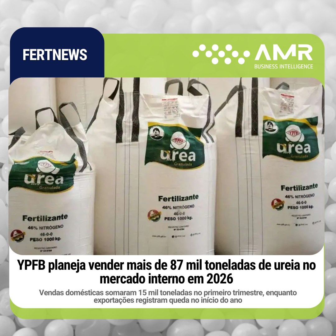 Capa da postagem YPFB planeja vender mais de 87 mil toneladas de ureia no mercado interno em 2026
