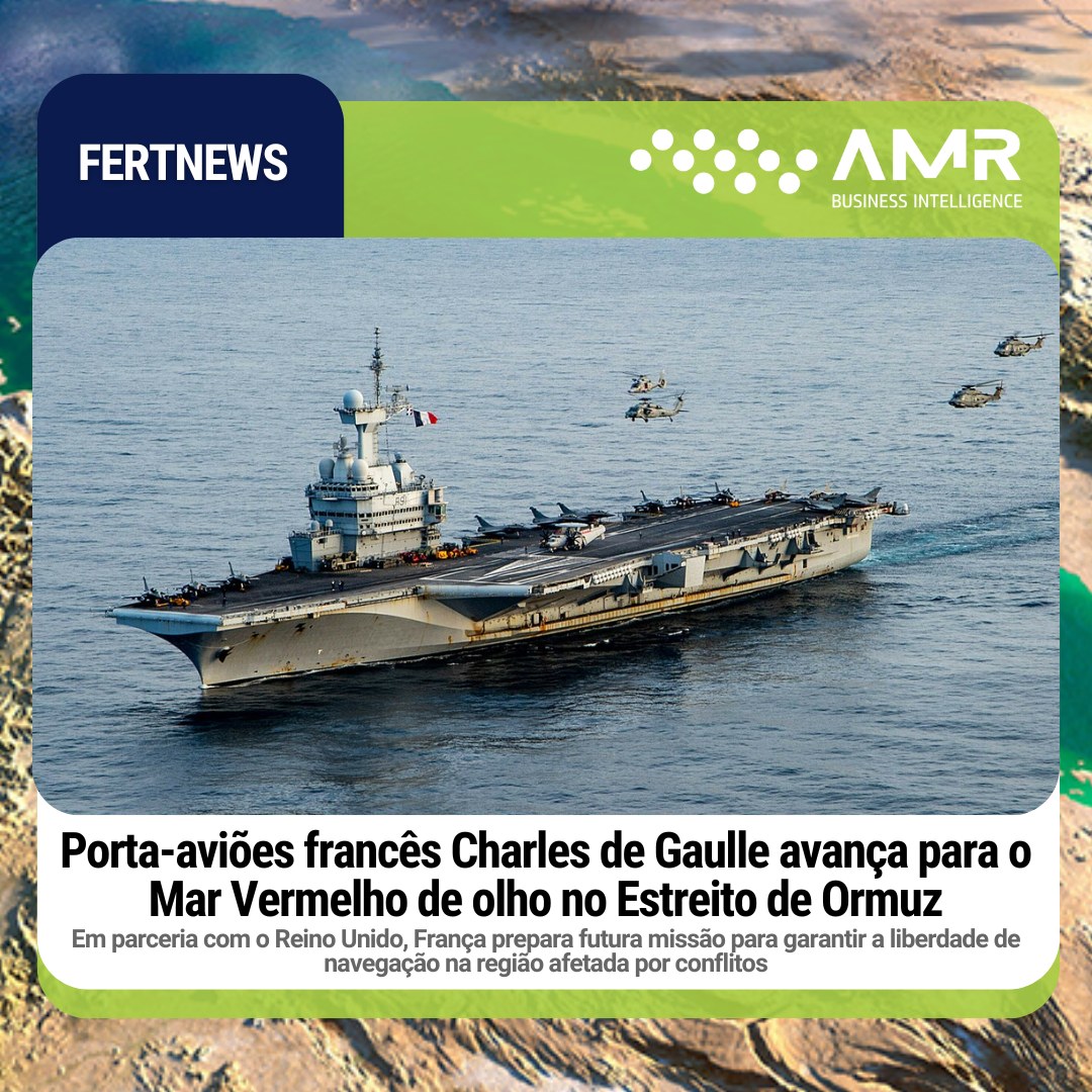 Capa da postagem Porta-aviões francês Charles de Gaulle avança para o Mar Vermelho de olho no Estreito de Ormuz