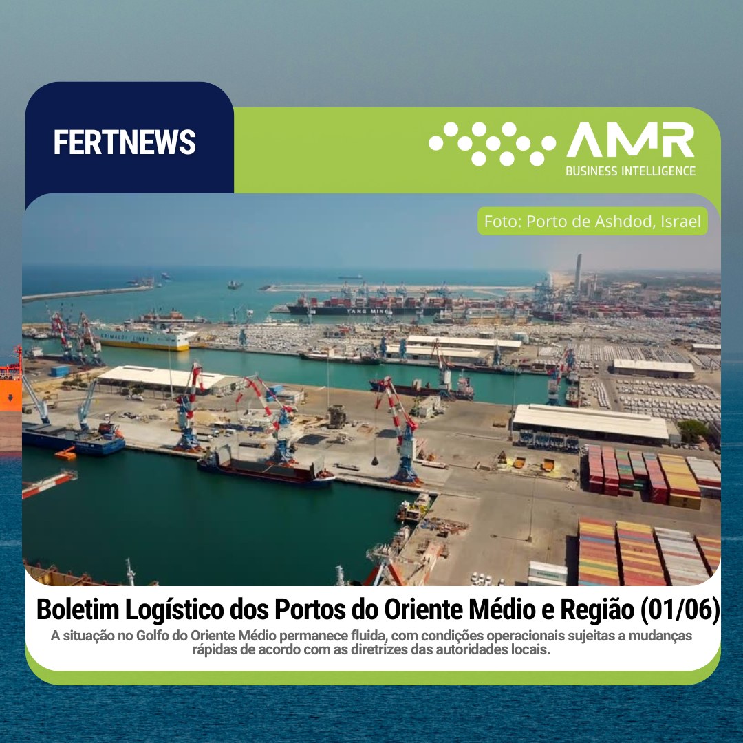 Capa da postagem Boletim Logístico dos Portos do Oriente Médio e Região (01/06)
