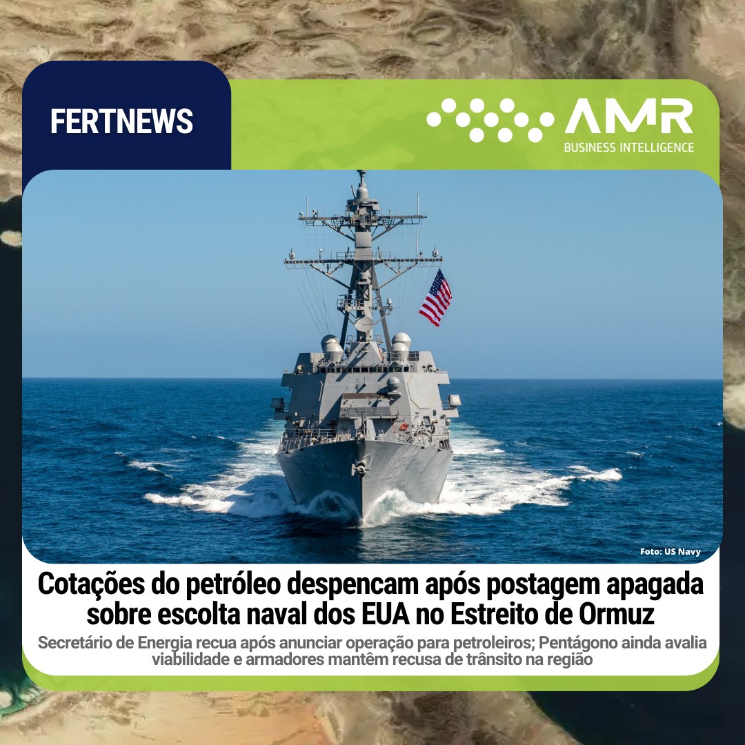 Capa da postagem Cotações do petróleo despencam após postagem apagada sobre escolta naval dos EUA no Estreito de Ormuz
